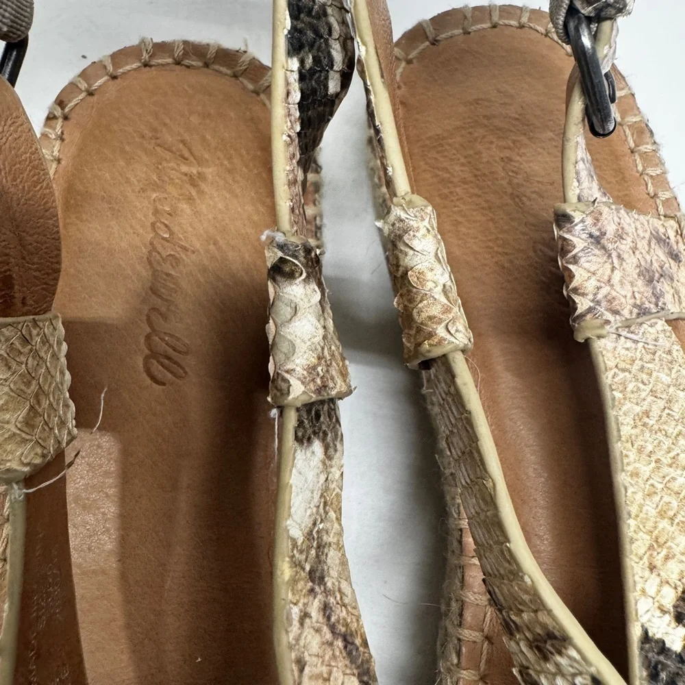 Madewell Women's Snakeskin Espadrille Sandals size 8